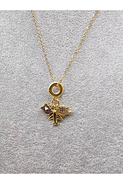 Bluw Jewelry Seyahat Desenli Çelik Kolye - Uçak, Bavul, Dünya