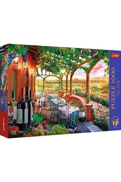 Trefl Puzzle Premium Plus - Ora ceaiului, podgorie italiană, 1000 de piese