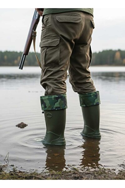 awix Waterproof Eva Sole Hunter Fisherman Biker Courier Rain Snow Boots with Thermal Socks