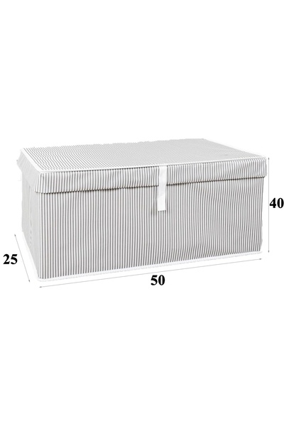 LOVYCO Multi-Purpose Organizer Covered Crate Type Box Storage Organizer (25 X 50 X 40 Gray)