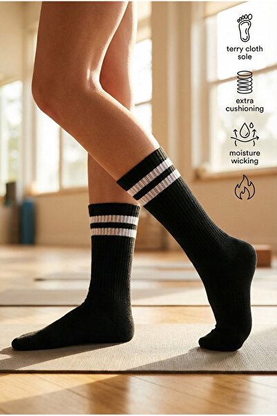 Ducks Socks Women's 6-Piece Thermal Cotton Bottom Towel Long Socks Premium Boxed Socks