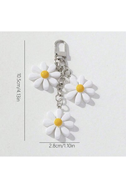 VEYA Elegant keychain with a white jasmine flower design