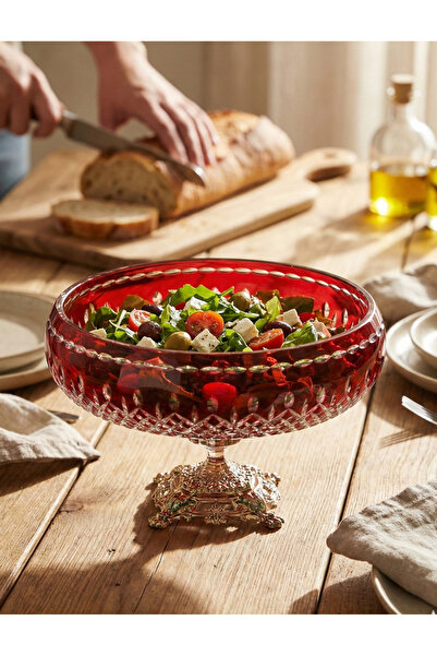 AKDEN STORE Cutting and Crafting Special Red Water Lily Bowl for New Year