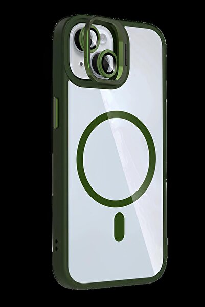 TechTrove iPhone 15 Plus Kılıf Standlı ve Kamera Lens Hediyeli Wireless Şarj ...