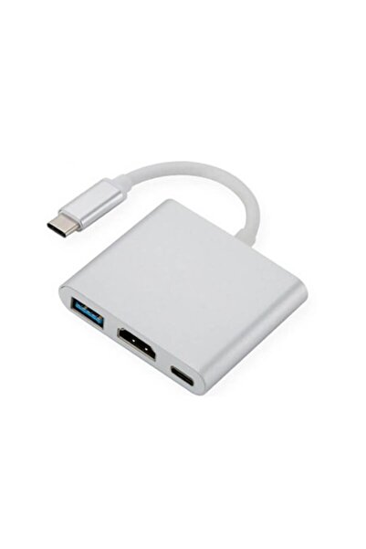Edman 3-in-1 USB-C Multiport Adapter (HDMI, USB 3.0, USB-C)