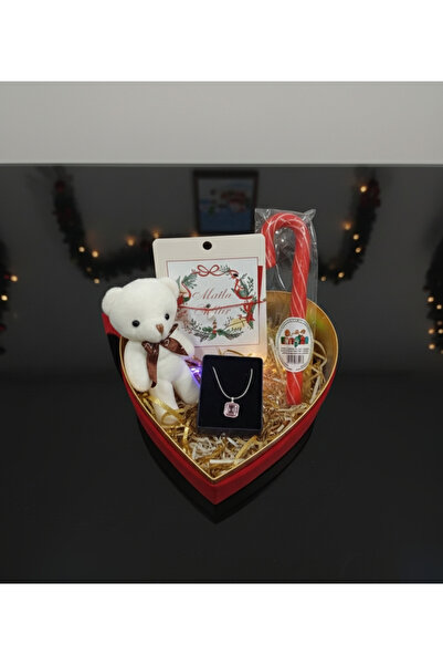 Puffly Hediyelik Yılbaşı Özel Hediye Kutusu Kolye Bileklik Şeker Ayıcık Doğum...