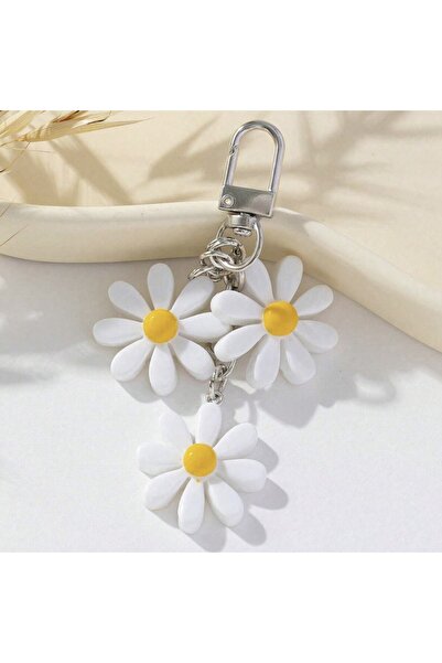 VEYA Elegant keychain with a white jasmine flower design