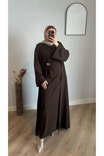 Abaya-AB Aysel Style – Zara Krep Kumaş Şık Tesettür Abiye / Ferace Modeli