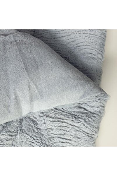Reiashn Rana velvet faux fur bedspread, gray winter color, double size