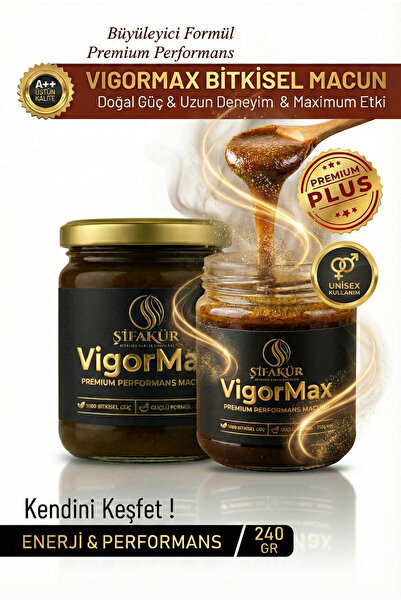 ŞİFAKÜR BİTKİSEL SAĞLIK ÜRÜNLERİ VigorMax Premium Ginsengli Bitkisel Macunu 240g - Güçlü Özel Formül