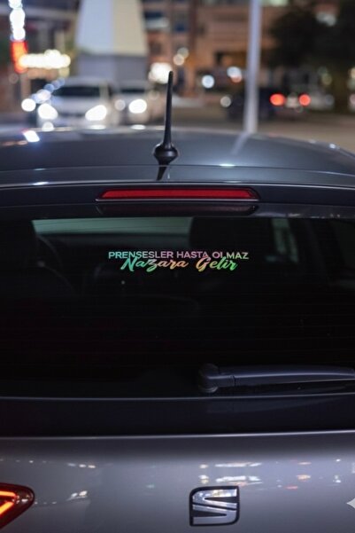 Yalıgraf Reklam Tabela ملصق سيارة بتصميم الأميرات لا يمرضون، ملصق زجاجي هولوغ...