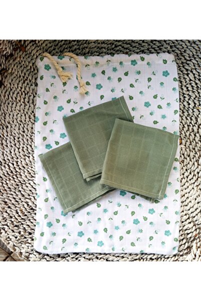 PİTİPİTİ Ev Tekstili ve Dekorasyon Crisp Flowers Muslin Multi-Purpose Pouch a...