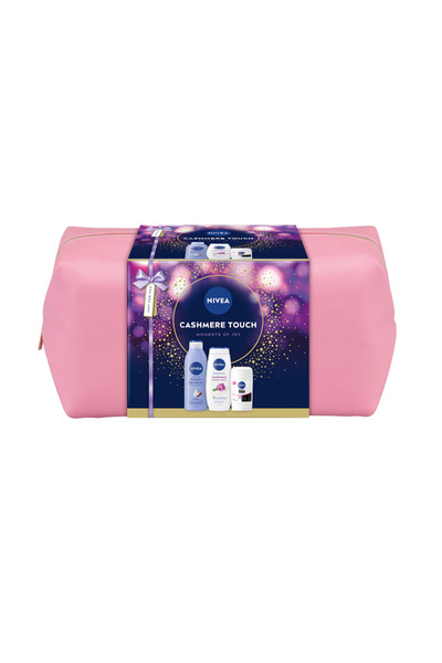 NIVEA Dama Set: Lotiune de corp 250 ml + Gel de dus 250 ml + Deodorant stick 50 ml + geanta cadou