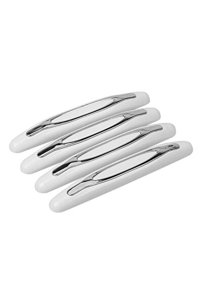 ZhlTools Araç 4 Parça Kapı Anti Scratch Çizik Önleyici Tampon Koruma Beyaz