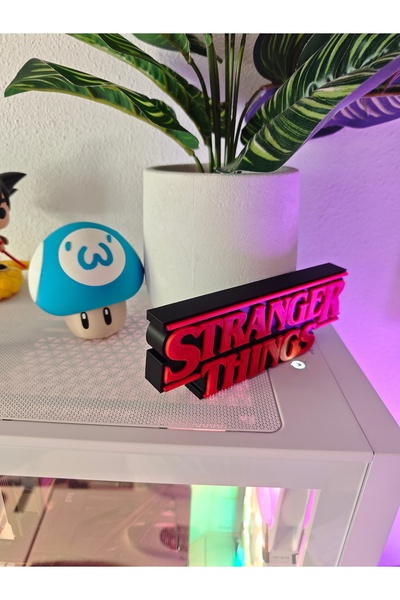 Fabrion Stranger Things Masaüstü Dekoratif Logo - Gamer Odası Aksesuarı