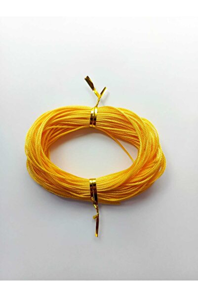 Eskişehir hobi sanat 1 mm 25 Meters Yellow Color Parachute Cord Macrame Bracelet Necklace Jewelry Design Beading Hair Braiding Cord