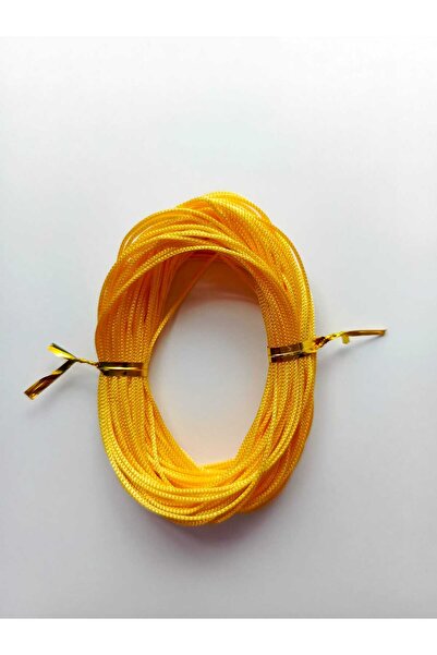 Eskişehir hobi sanat 1 mm 20 Meters Yellow Color Parachute Cord Macrame Bracelet Necklace Jewelry Design Beading Hair Braiding Cord