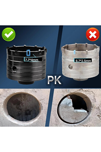 OEM Concrete core bit 110 mm XXL teeth, with 220 mm SDS plus ext and 4-flute center drill bit 8x110 mm