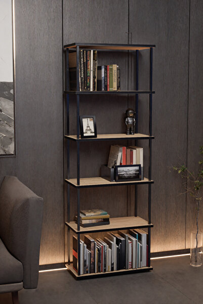 KODIGU 6 Raflı Kitaplık - Kitaplık - 60cm x 30cm x 160cm Kitaplık - Çevir Kur...