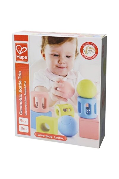 Hape 3-piece Rattle Set - Geometric Shapes