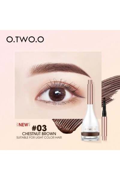 o.two.o كريم صبغ الحواجب الطبيعي 03 بني كستنائي - 5 جم
