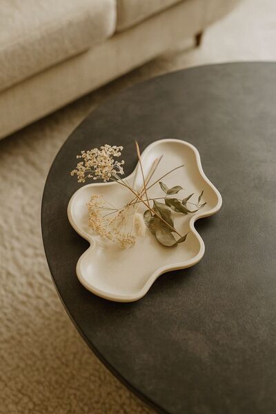 Sisay Home Soft Curve Dekor Tepsi - Dalgalı Tepsi Takılık Sunumluk ve Dekorat...