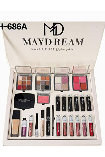 MAYDREAM طقم مكياج ماي دريم فاخر مكون من 24 قطعة لإطلالة ساحرة ومتكاملة البيج