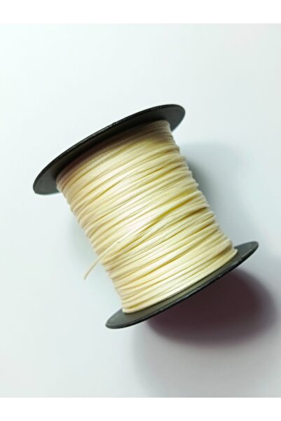 Eskişehir hobi sanat 1 mm 100 Meters Oyster Cream Color Waxed Cord Horsehair Leather Sewing Necklace Jewelry Design Bracelet Cord