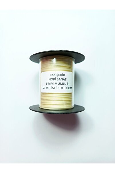 Eskişehir hobi sanat 1 mm 50 Meters Oyster Cream Color Waxed Cord Horsehair Leather Sewing Necklace Jewelry Design Bracelet Cord