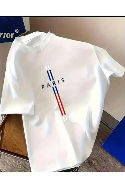 LELVANİ تي شيرت بطباعة نمط حروف باريس الحديثة