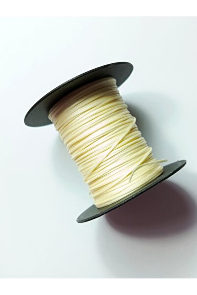 Eskişehir hobi sanat 1 mm 50 Meters Oyster Cream Color Waxed Cord Horsehair Leather Sewing Necklace Jewelry Design Bracelet Cord