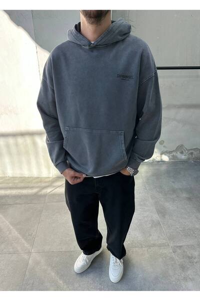 XPUPPETWEAR Acid Wash cu imprimeu supradimensionat Swea tricou