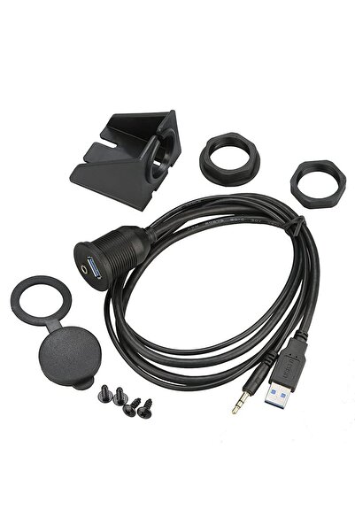 OEM USB 3.0 and 3.5 mm extension cable for flush mounting, 1 meter