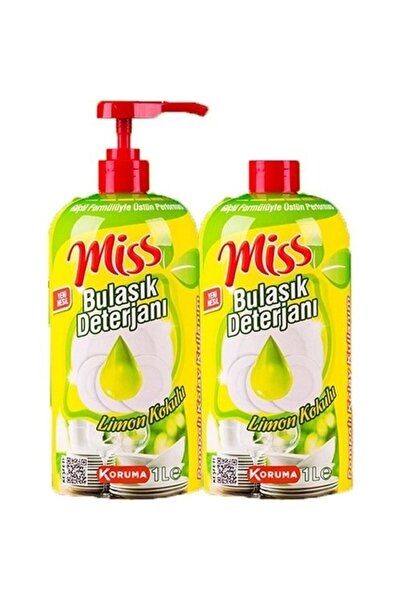 Hypo Miss Bulaşık Deterjanı Limon 1 Lt 1 Lt 2'li
