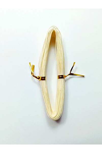 Eskişehir hobi sanat 1 mm 20 Meters Oyster Cream Color Waxed Cord Horsehair Leather Sewing Necklace Jewelry Design Bracelet Cord