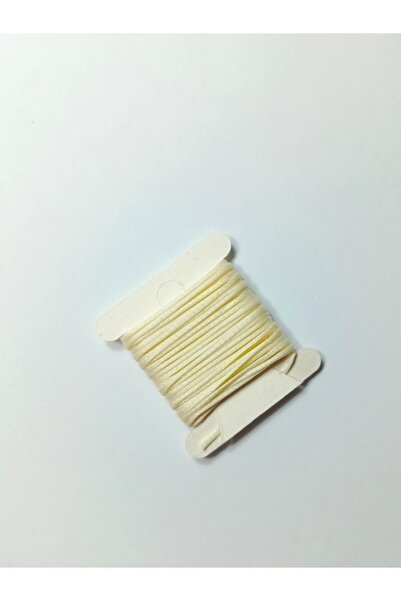 Eskişehir hobi sanat 1 mm 3 Meters Oyster Cream Color Waxed Cord Horsehair Leather Sewing Necklace Jewelry Design Bracelet Cord