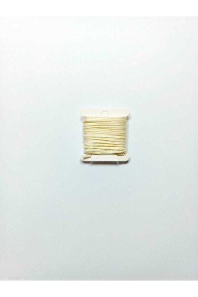 Eskişehir hobi sanat 1 mm 5 Meters Oyster Cream Color Waxed Cord Horsehair Leather Sewing Necklace Jewelry Design Bracelet Cord