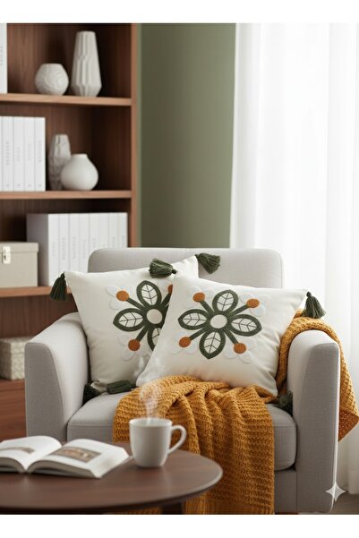 SİMEREV HALI HOME CONSEPT Κάλυμμα μαξιλαριού με μοντέρνο σχέδιο, 2 τεμάχια, κ...