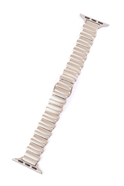 Quse Armis Steel Band Compatible with Apple Watch Slim – Starlight – Series 10/11 42mm & 41Mm/40Mm/38Mm