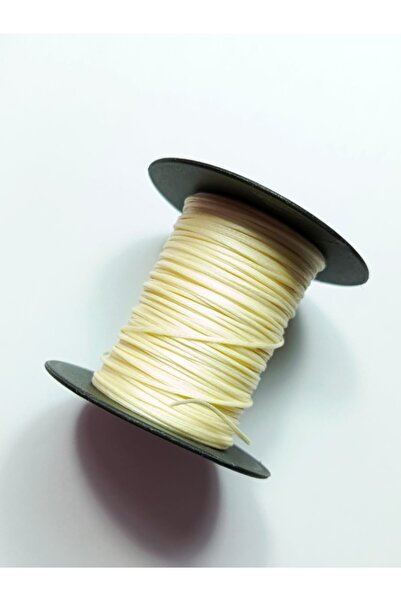 Eskişehir hobi sanat 1 mm 50 Meters Oyster Cream Color Waxed Cord Horsehair Leather Sewing Necklace Jewelry Design Bracelet Cord