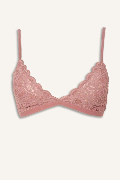 DeFacto Lace Glitter Triangle Bra Without Cups and Pads F5037Ax25Wn