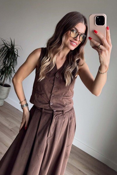 ibeeka Set de fuste din catifea