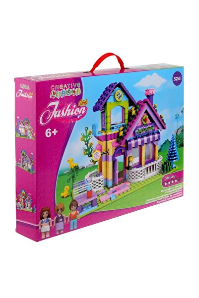 SHOPIENS Construction Blocks Dream House 524 pieces 2-Storey Set with Figurines