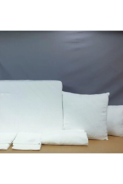 Reiashn Joyce Luxury White Embroidered 8-Piece Summer Double Bedspread