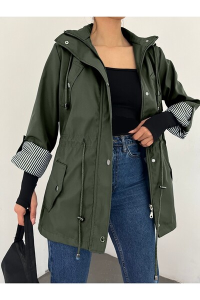 HİJABAYA Κοντό παλτό με κουκούλα με λεπτομέρεια στην τσέπη