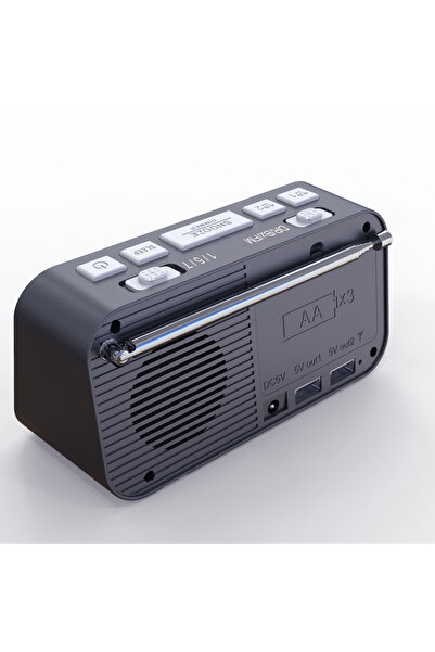 OEM Portable digital radio clock with LCD, FM stereo, dual alarm, high-quality plastic