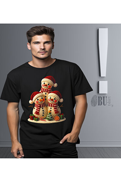 BUTSHIRT BU Tişört 'Little Snowmans - Christmass - Noel - Yeni yıl - Kardan Adam' Unisex Tişört