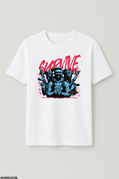 CALKARCOLLECTION Unisex Oversized Survive Gangsta T-Shirt
