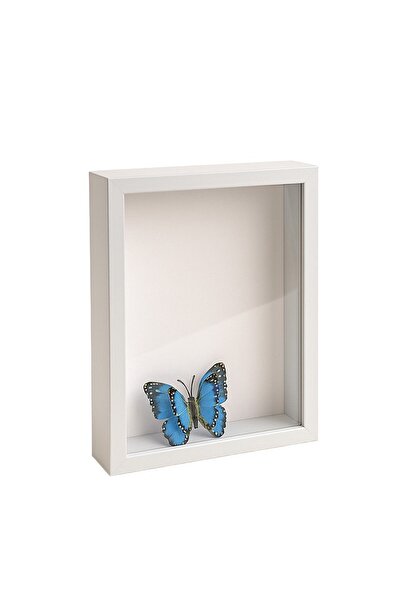 BADEAVM Ahşap Derin Beyaz Hatıra Kutusu - 17x22cm