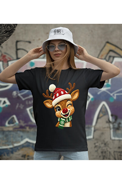 BUTSHIRT BU Tişört 'Little Deer - Christmass - Yeni yıl - Noel' Unisex Tişört